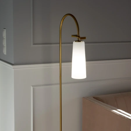 Lampa stojąca nowoczesna BOW mosiądz F01152BR - Cosmo Light